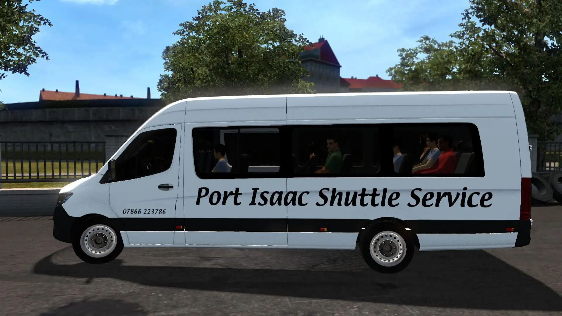 ETS2 - Mercedes Sprinter 2019 Port Isaac Shuttle Service Skin V1.0 (1.36.x)