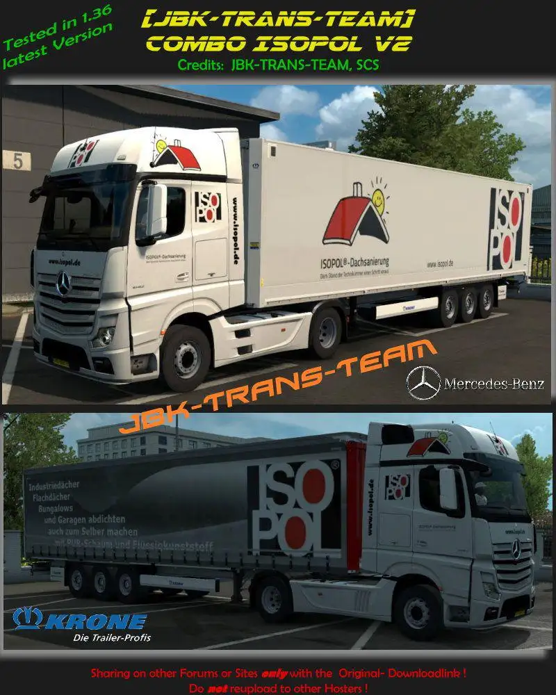 ETS2 - JBK Combo Isopol Update V2.0 (1.36.x) ETS2 - JBK Combo Isopol Update V2.0 (1.36.x)
