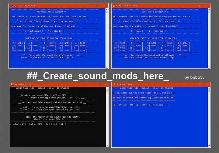 ETS2 - Create Sound Mods (1.41.x) ETS2 - Create Sound Mods (1.41.x)