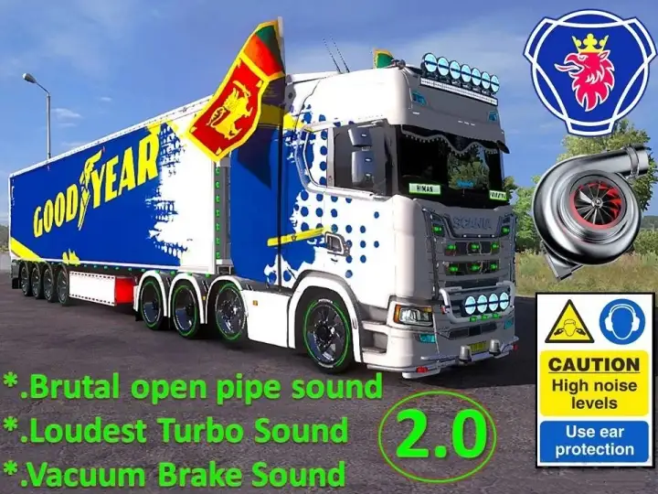 ETS2 - Scania V8 Open Pipe Brutal Sound V2.0 (1.40 - 1.41) ETS2 - Scania V8 Open Pipe Brutal Sound V2.0 (1.40 - 1.41)
