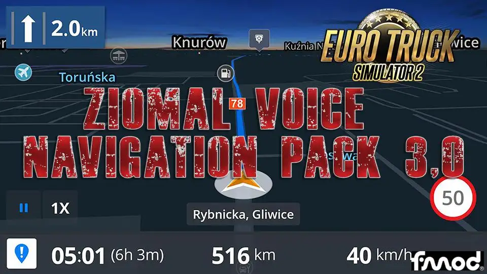 ETS2 - Ziomal Voice Navigation Pack V3.0 (1.39.x) ETS2 - Ziomal Voice Navigation Pack V3.0 (1.39.x)