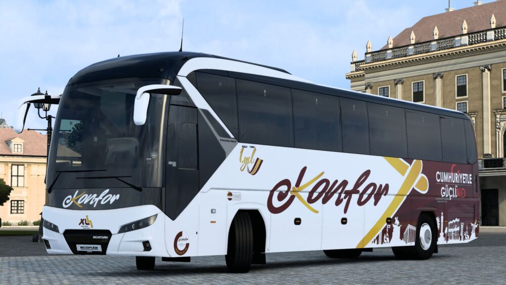 MOD ETS2 – Skin Xe Khách Neoplan Tourliner 13m Euro 6 Konfor Turizm Cumhuriyetle Güçlü100 Skin MOD ETS2 – Skin Xe Khách Neoplan Tourliner 13m Euro 6 Konfor Turizm Cumhuriyetle Güçlü100 Skin